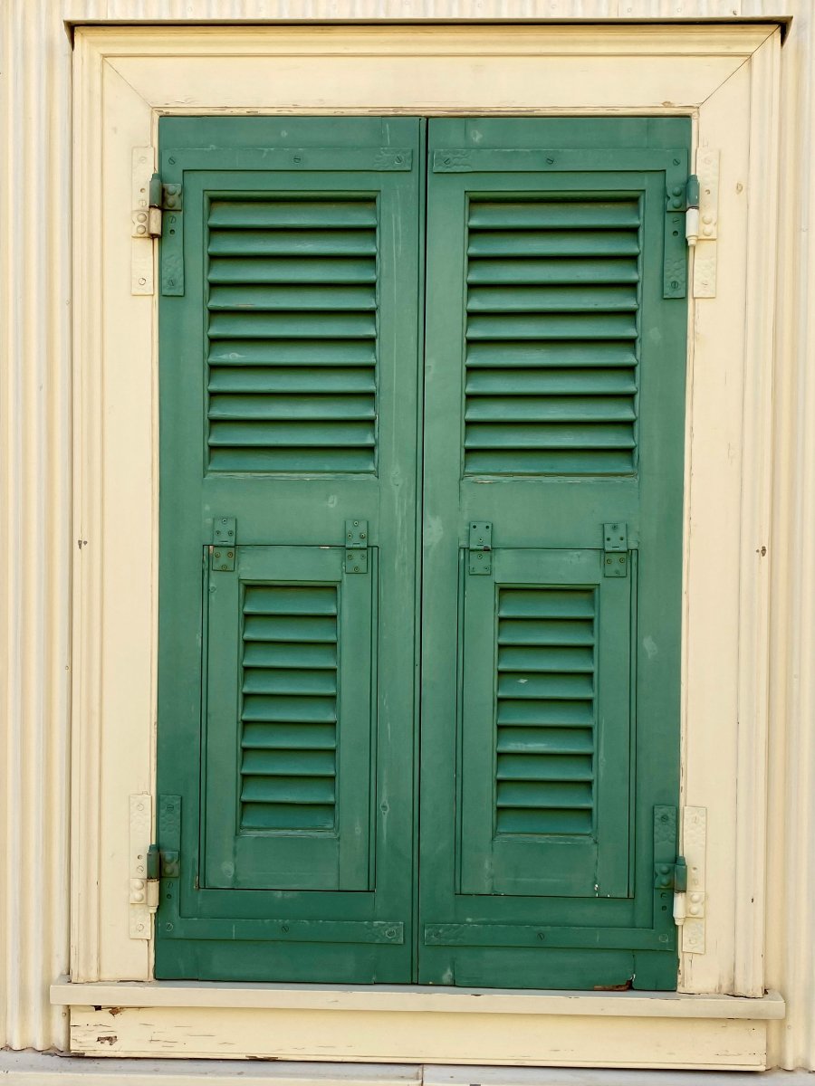 External window shutters are called skoura or dark ones, in the local dialect. Photo by Andreas Thermos