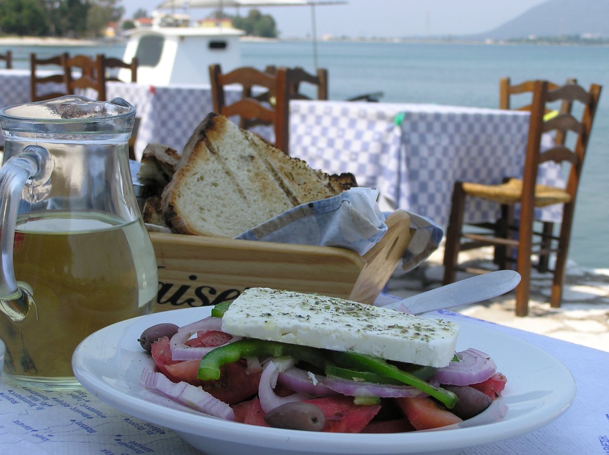 Greek salad with feta