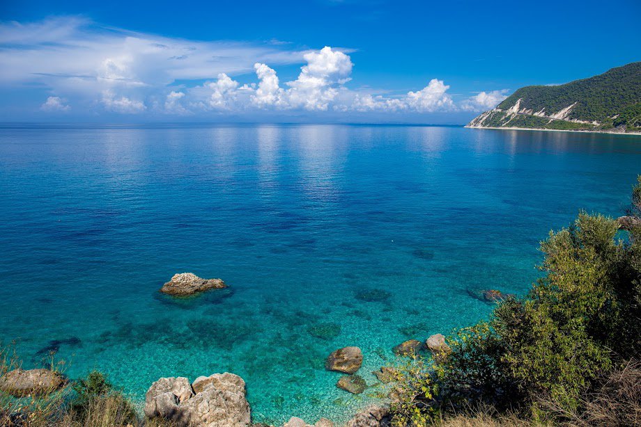 Infinite hues of blue in Agios Nikitas