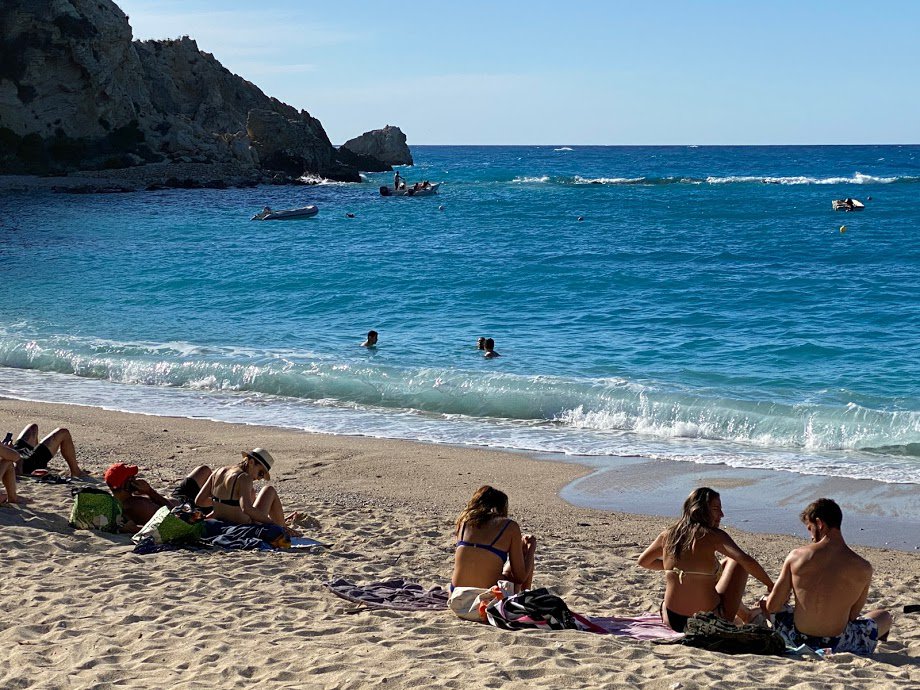 Beachcombers at Agios Nikitas
