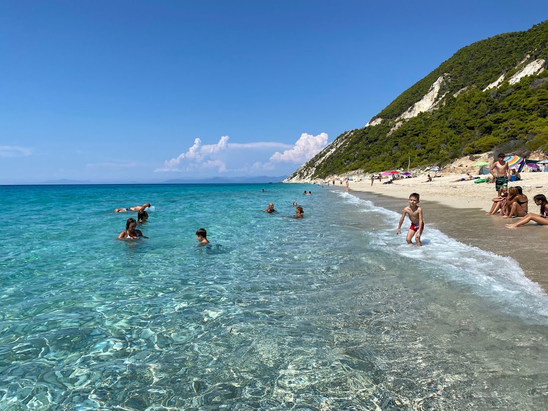 A refreshing swim at Pefkoulia