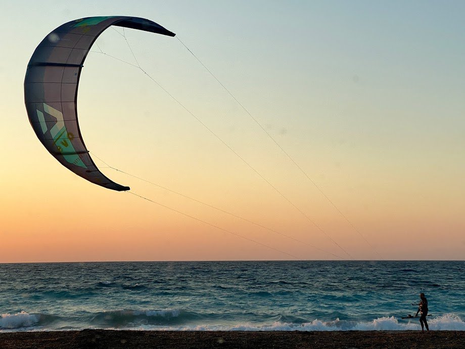 Kitesurfing doesn't require muscle, only the will and patience to learn. @Andreas Thermos